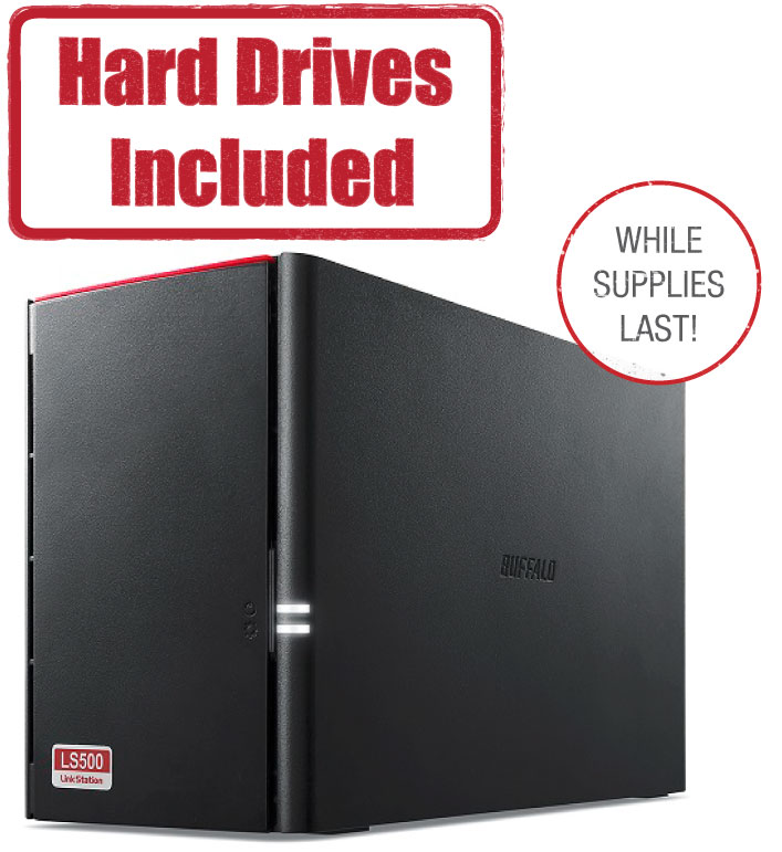 LS520DN0202 BUFFALO Link Station 520 NAS for Home/Office 2 TB Hard Drive 