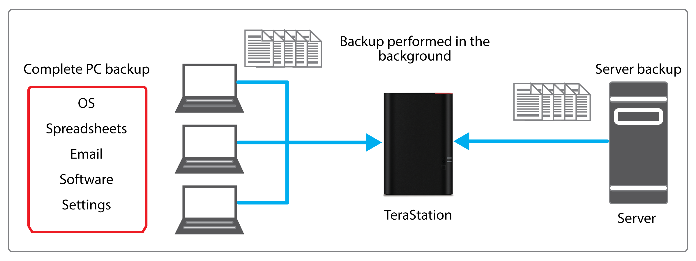 terastation 1000 data protection and backup